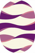 Овальный ковер VISION DELUXE carving V811 BONE-LILAC