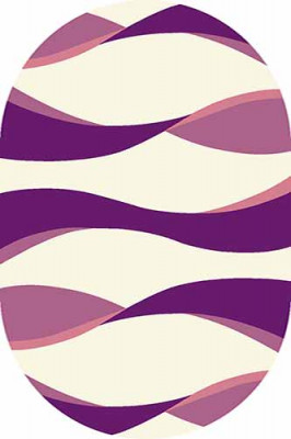 Овальный ковер VISION DELUXE carving V811 BONE-LILAC