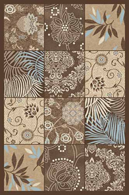 Прямоугольный ковер MEGA carving D271 BROWN