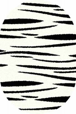 Овальный ковер COMFORT SHAGGY S608 BONE-BLACK