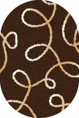 Овальный ковер SHAGGY ULTRA S612 BROWN