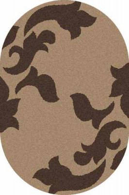 Овальный ковер PLATINUM T620 D.BEIGE-BROWN