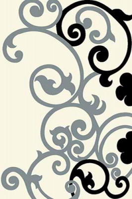 Прямоугольный ковер VISION DELUXE carving V805 BONE-BLACK