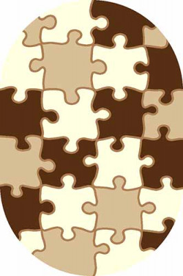 Овальный ковер VISION DELUXE carving V820 BEIGE