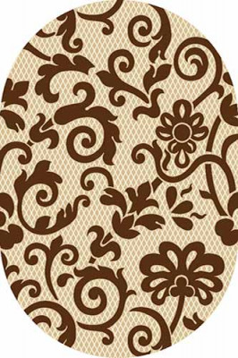 Овальный ковер VISION DELUXE carving V824 BEIGE