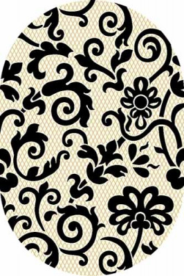 Овальный ковер VISION DELUXE carving V824 L.CREAM