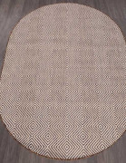 Ковёр VEGAS-S006-CREAM-BROWN-OVAL