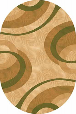 Овальный ковер KAMEA carving 4783 BEIGE-GREEN