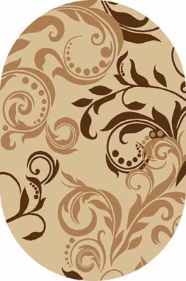 Овальный ковер VISION DELUXE carving V825 BEIGE