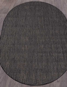 Ковёр VEGAS-S006-D-GRAY-BLACK-OVAL