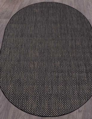 Ковёр VEGAS-S006-D-GRAY-BLACK-OVAL