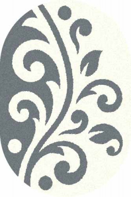 Овальный ковер PLATINUM T621 NATURAL-BLUE