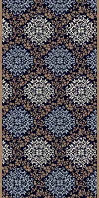 Ковровая VALENCIA DELUXE D374 D.NAVY-BROWN