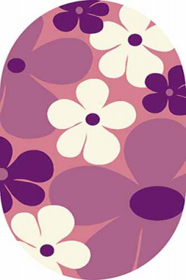 Овальный ковер VISION DELUXE carving V148 PINK