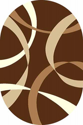 Овальный ковер VISION DELUXE carving V801 BROWN