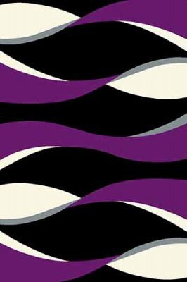 Прямоугольный ковер VISION DELUXE carving V811 BLACK-VIOLET