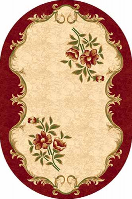 Овальный ковер KAMEA carving 5277 RED
