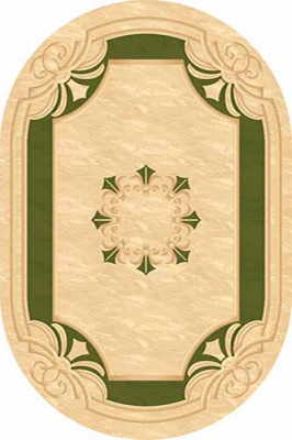 Овальный ковер KAMEA carving 5333 CREAM-GREEN