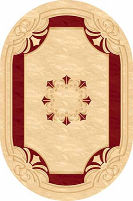 Овальный ковер KAMEA carving 5333 CREAM-RED