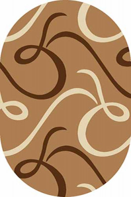 Овальный ковер VISION DELUXE carving V803 MUSTARD