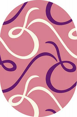 Овальный ковер VISION DELUXE carving V803 PINK