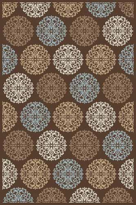 Прямоугольный ковер VALENCIA DELUXE D313 BROWN-L.BLUE