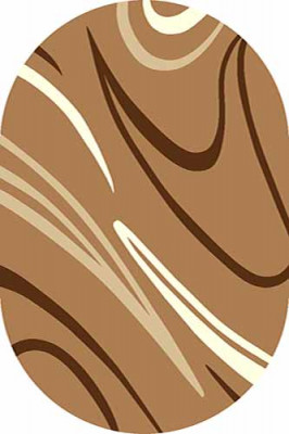 Овальный ковер VISION DELUXE carving V804 MUSTARD