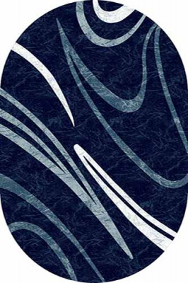 Овальный ковер MEGA carving D265 D.NAVY