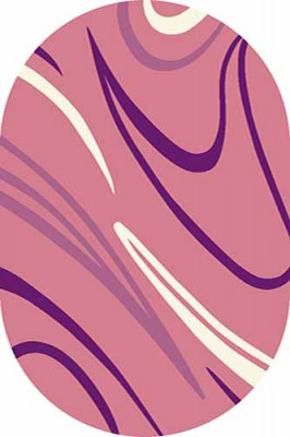 Овальный ковер VISION DELUXE carving V804 PINK