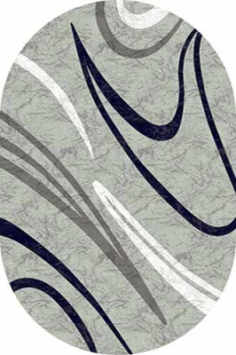 Овальный ковер MEGA carving D265 L.GRAY