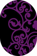 Овальный ковер VISION DELUXE carving V805 BLACK-VIOLET
