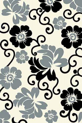 Прямоугольный ковер VISION DELUXE carving V142 BONE-BLACK