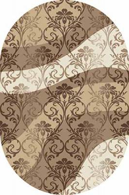 Овальный ковер MEGA carving D268 BEIGE