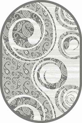 Овальный ковер MEGA carving D269 GRAY