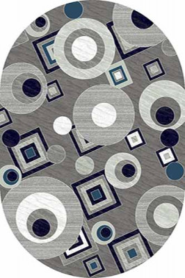 Овальный ковер MEGA carving D270 GRAY