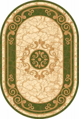 Овальный ковер KAMEA carving D045 GREEN