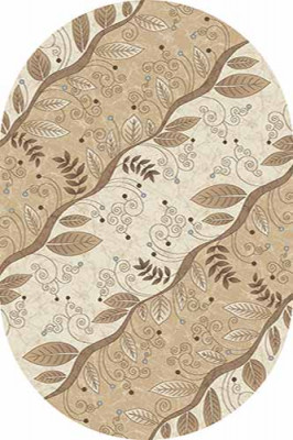 Овальный ковер MEGA carving D273 CREAM