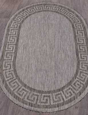 Ковёр VEGAS-S002-GRAY-OVAL
