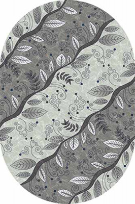 Овальный ковер MEGA carving D273 GRAY