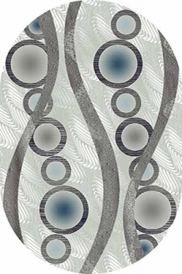 Овальный ковер MEGA carving D274 GRAY