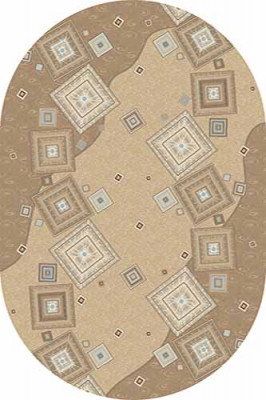 Овальный ковер MEGA carving D275 BEIGE