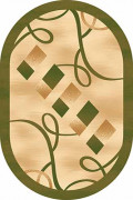 Овальный ковер KAMEA carving D054 GREEN