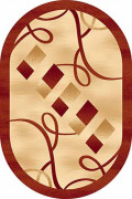 Овальный ковер KAMEA carving D054 RED