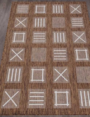 Ковёр VEGAS-S003-BROWN-CREAM-STAN