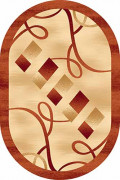 Овальный ковер KAMEA carving D054 TERRA
