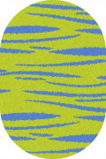 Овальный ковер SHAGGY ULTRA S608 GREEN-BLUE