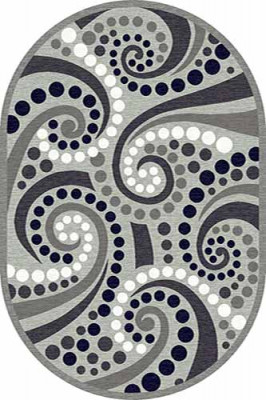 Овальный ковер MEGA carving D283 GRAY