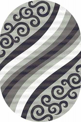 Овальный ковер MEGA carving D297 GRAY